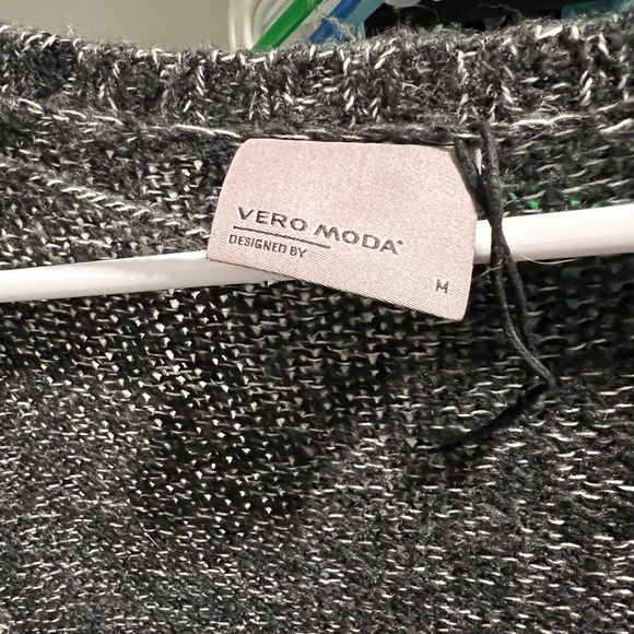 Vero Moda long grey open knit cardigan - Picture 3 of 3